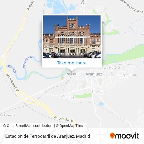 mapa Estación de Ferrocarril de Aranjuez