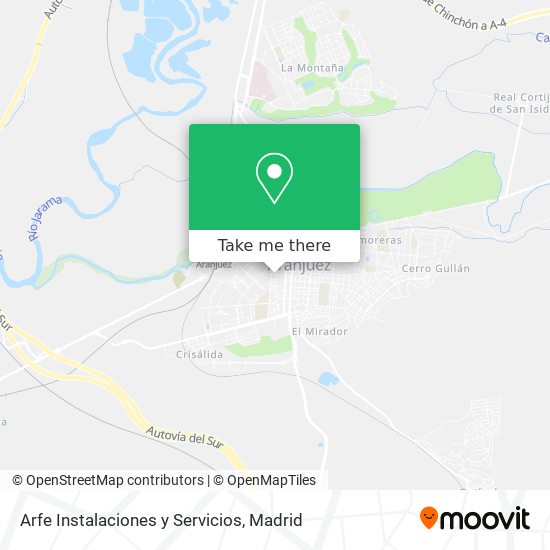 mapa Arfe Instalaciones y Servicios