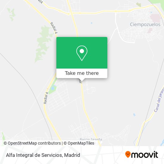 Alfa Integral de Servicios map
