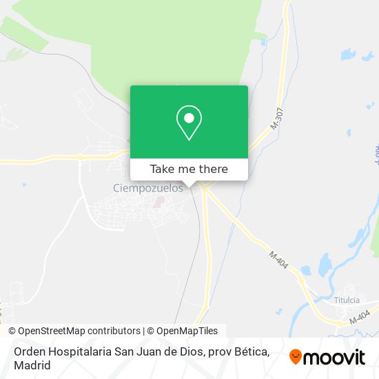 Orden Hospitalaria San Juan de Dios, prov Bética map