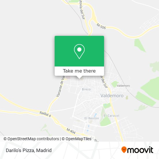 mapa Darilo's Pizza