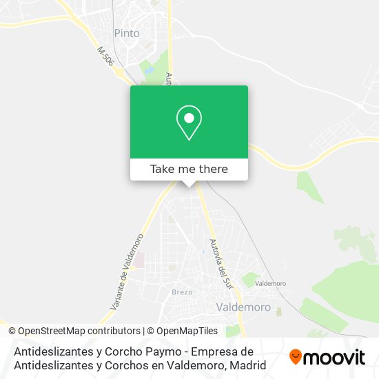 mapa Antideslizantes y Corcho Paymo - Empresa de Antideslizantes y Corchos en Valdemoro