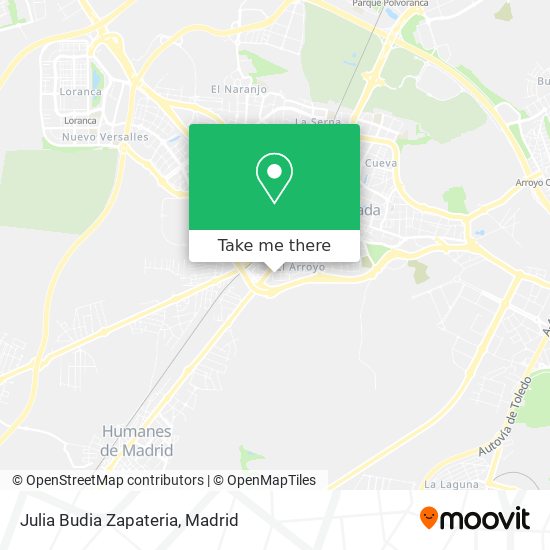 How to get to Julia Budia Zapateria in Fuenlabrada by Bus, Train or Metro?