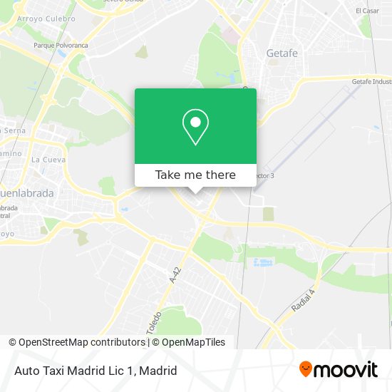 Auto Taxi Madrid Lic 1 map