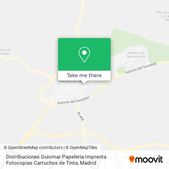 mapa Distribuciones Guiomar Papelería Imprenta Fotocopias Cartuchos de Tinta