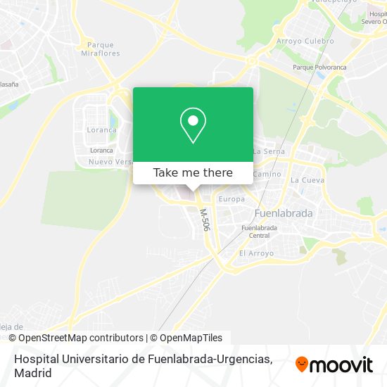 mapa Hospital Universitario de Fuenlabrada-Urgencias