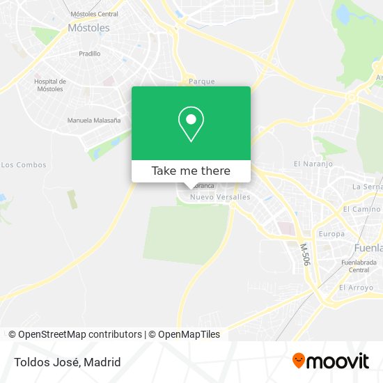 Toldos José map