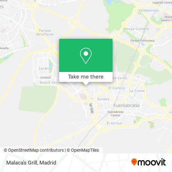Malaca's Grill map