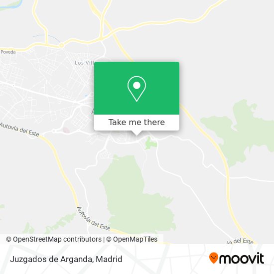 Juzgados de Arganda map