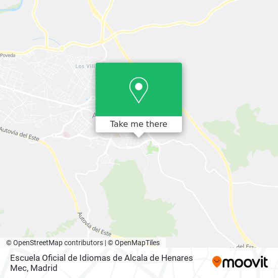 mapa Escuela Oficial de Idiomas de Alcala de Henares Mec