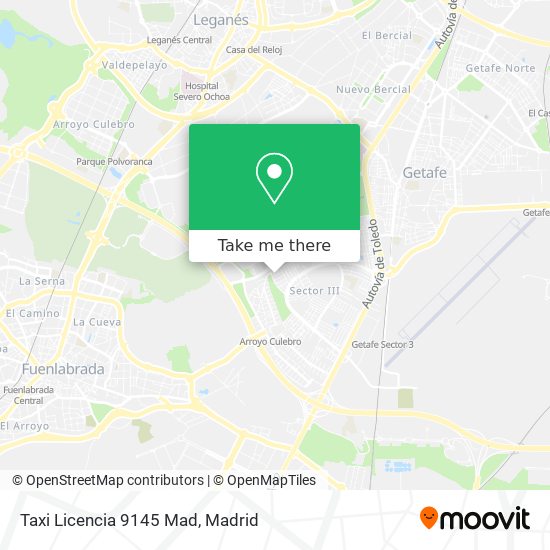 Taxi Licencia 9145 Mad map