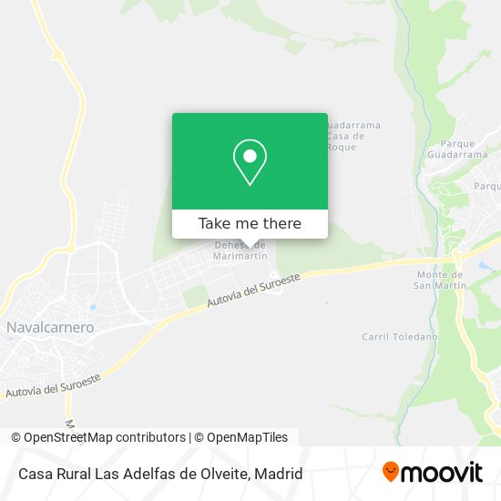 mapa Casa Rural Las Adelfas de Olveite