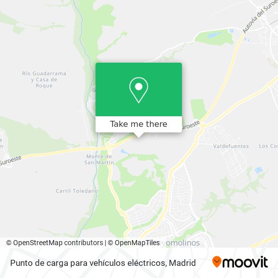 Punto de carga para vehículos eléctricos map