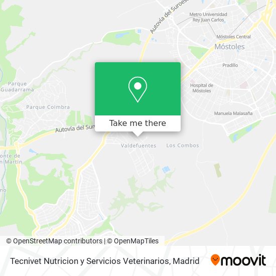 mapa Tecnivet Nutricion y Servicios Veterinarios