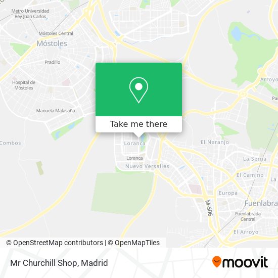 Mr Churchill Shop map