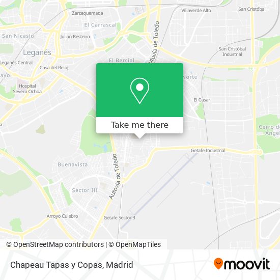 Chapeau Tapas y Copas map