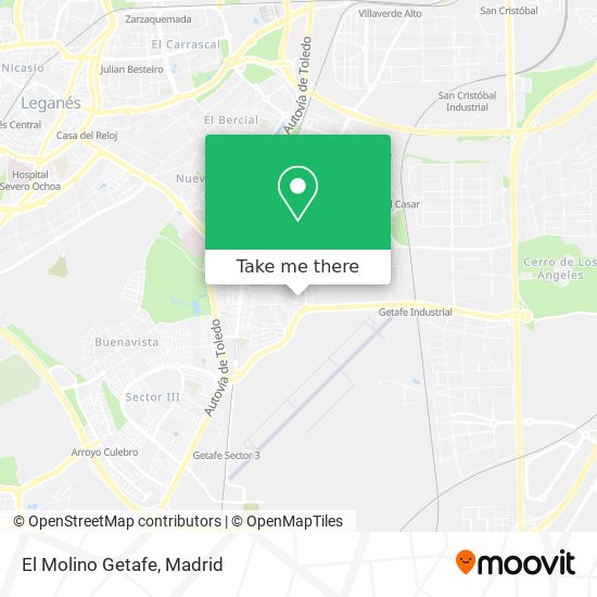 mapa El Molino Getafe