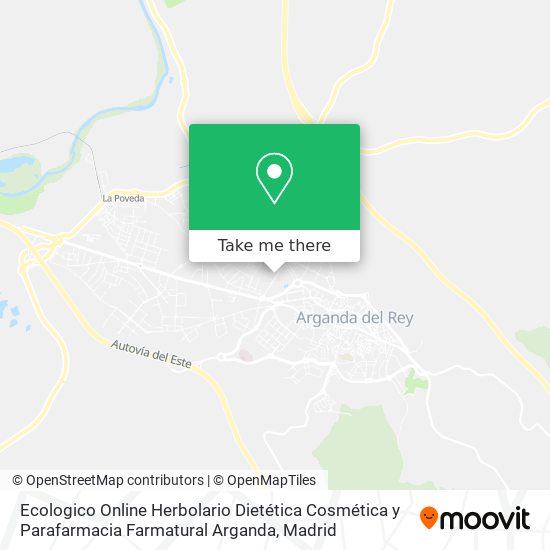 Ecologico Online Herbolario Dietética Cosmética y Parafarmacia Farmatural Arganda map