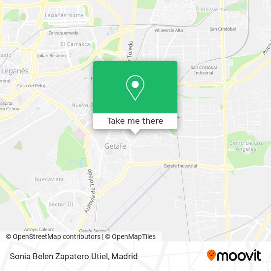 Sonia Belen Zapatero Utiel map