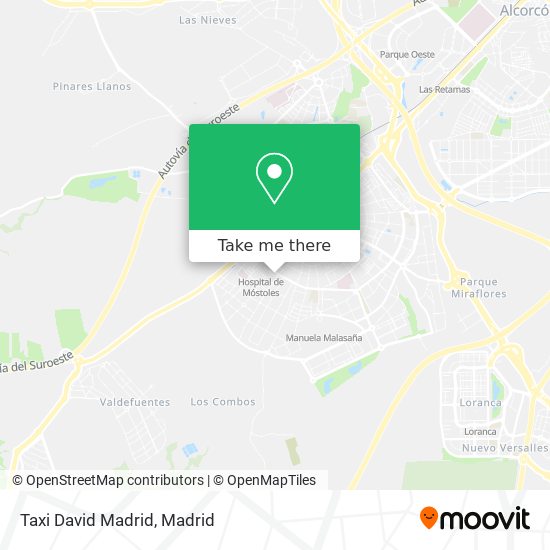 mapa Taxi David Madrid