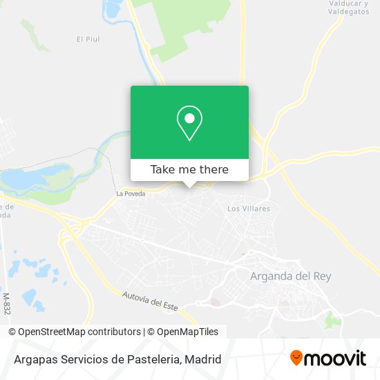 Argapas Servicios de Pasteleria map