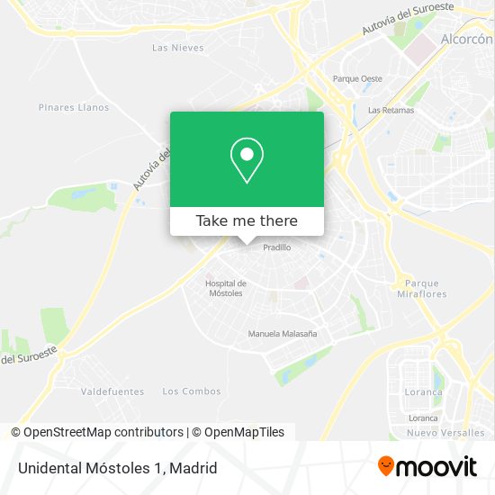 Unidental Móstoles 1 map