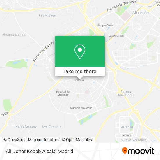 mapa Ali Doner Kebab Alcalá