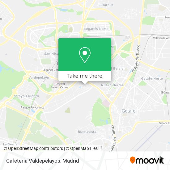 Cafeteria Valdepelayos map