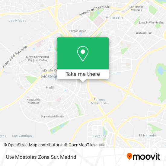 mapa Ute Mostoles Zona Sur