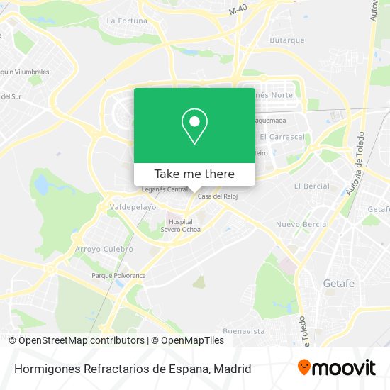 mapa Hormigones Refractarios de Espana