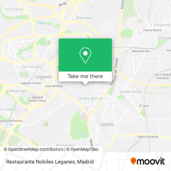 mapa Restaurante Nobiles Leganes