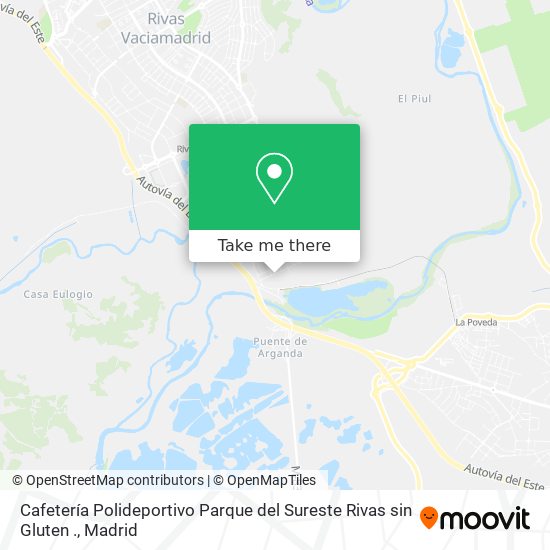 Cafetería Polideportivo Parque del Sureste Rivas sin Gluten . map