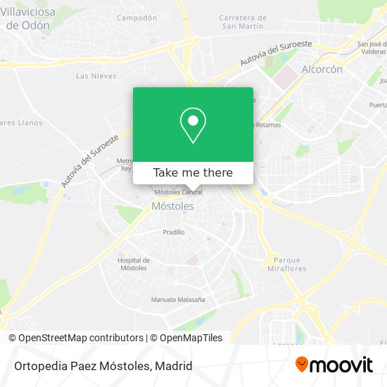 Ortopedia Paez Móstoles map