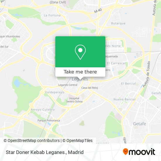 mapa Star Doner Kebab Leganes.