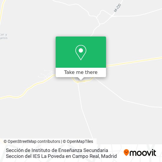 Sección de Instituto de Enseñanza Secundaria Seccion del IES La Poveda en Campo Real map