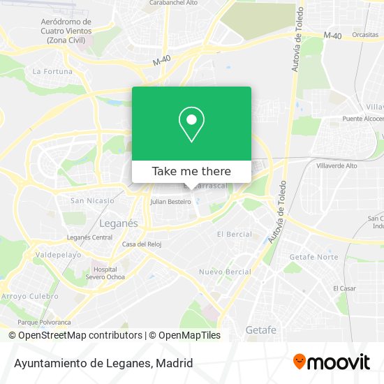 mapa Ayuntamiento de Leganes