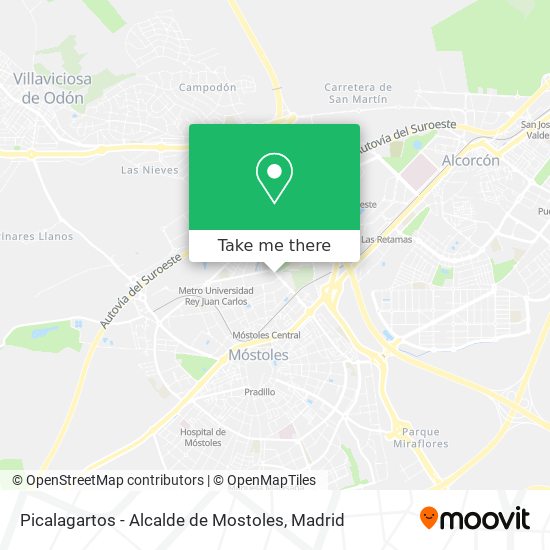 mapa Picalagartos - Alcalde de Mostoles
