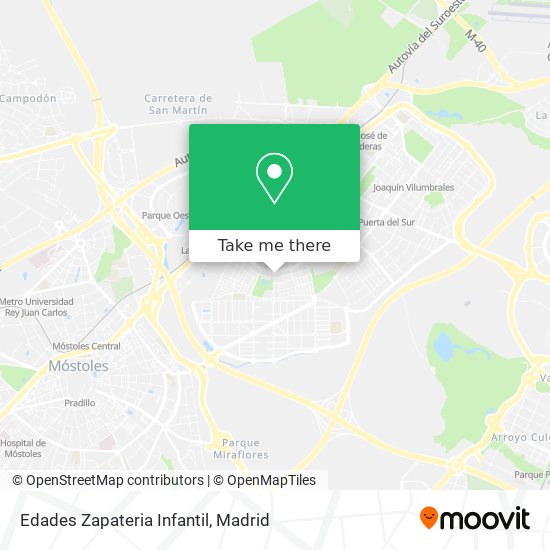 Edades Zapateria Infantil map
