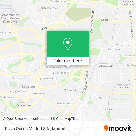 mapa Pizza Queen Madrid S.A.