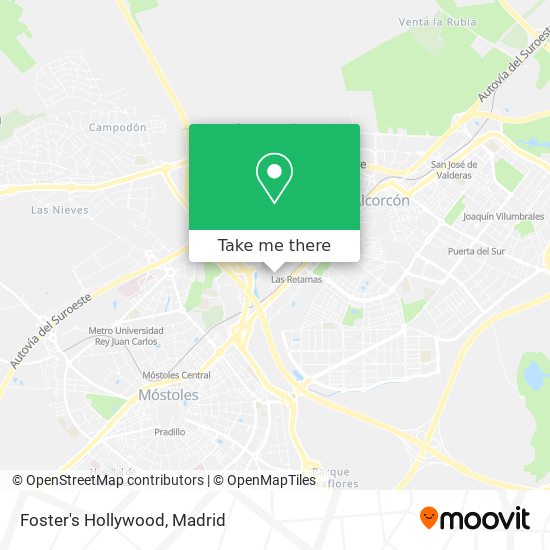 Foster's Hollywood map