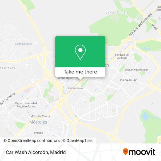 mapa Car Wash Alcorcón