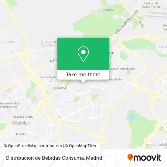 Distribucion de Bebidas Consuma map