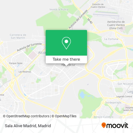 Sala Alive Madrid map