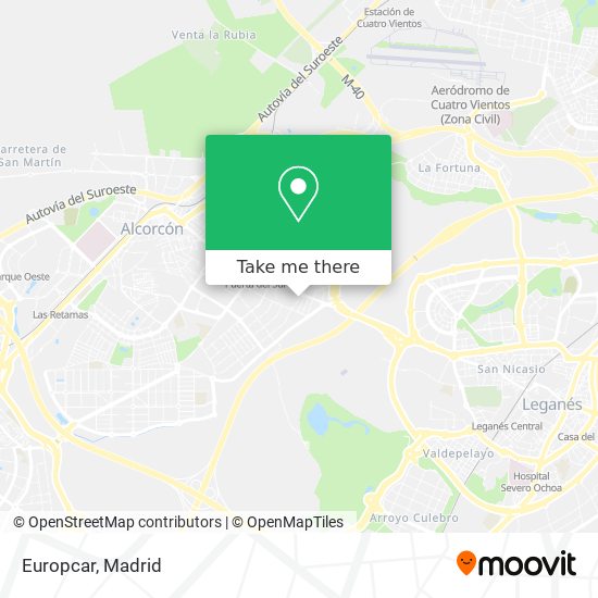 mapa Europcar