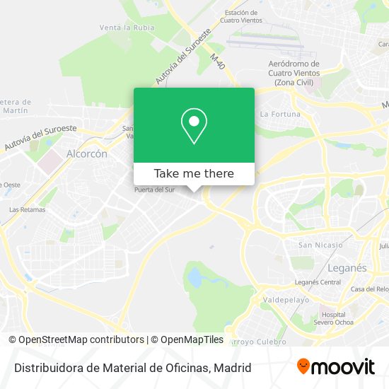 Distribuidora de Material de Oficinas map