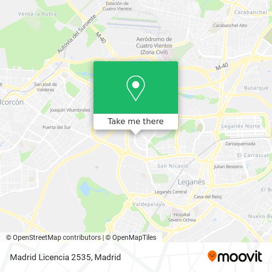 Madrid Licencia 2535 map