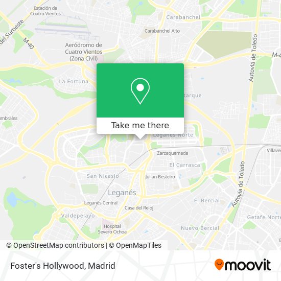 mapa Foster's Hollywood