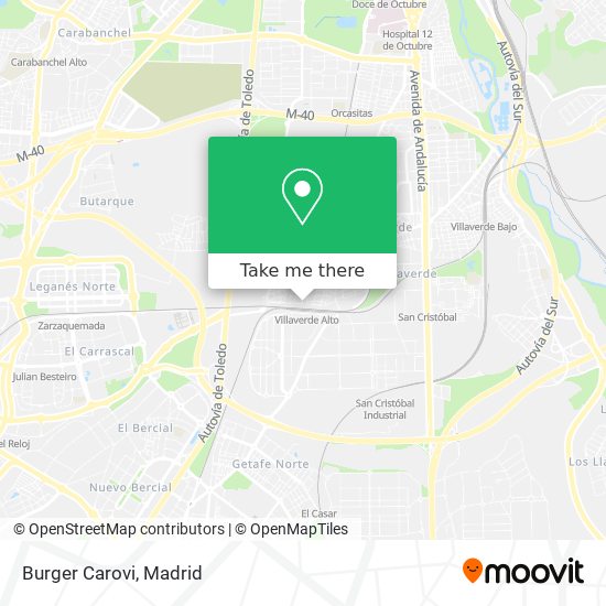 mapa Burger Carovi