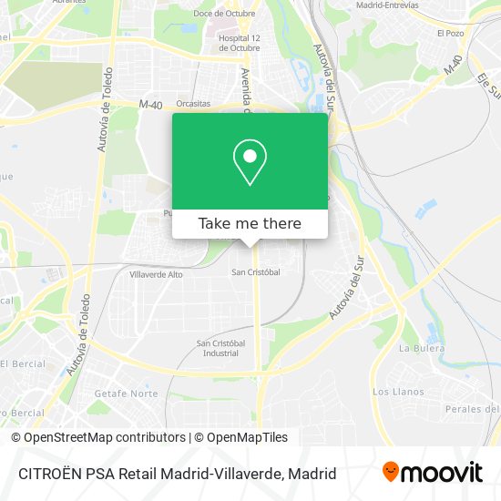 CITROËN PSA Retail Madrid-Villaverde map
