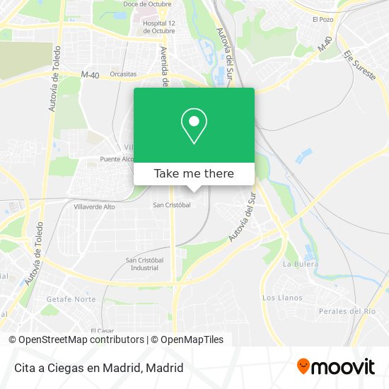 mapa Cita a Ciegas en Madrid